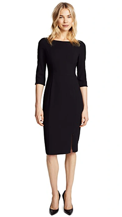 Black Halo Marissa Zip Slit Sheath Dress In Black