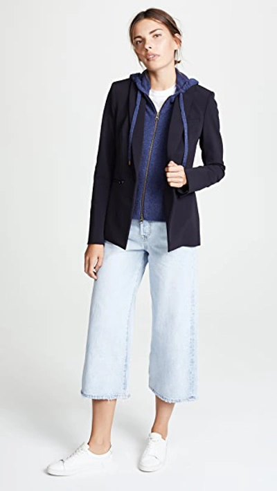 Veronica Beard Bi-stretch Scuba Jacket In Navy