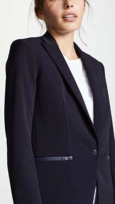 Veronica Beard Bi-stretch Scuba Jacket In Navy