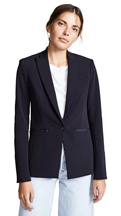 Veronica Beard Bi-stretch Scuba Jacket In Navy