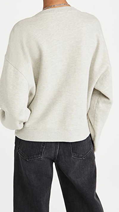 Shop Agolde Nolan Drop Shoulder Sweatshirt In Grey Heather