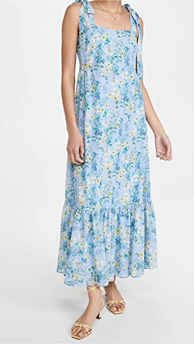 Shop Yumi Kim Rosette Dress In Eden Blue