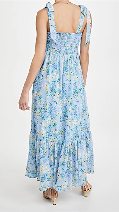 Shop Yumi Kim Rosette Dress In Eden Blue