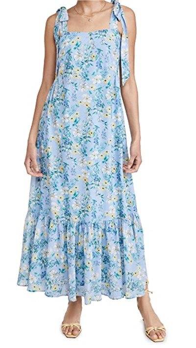 Shop Yumi Kim Rosette Dress In Eden Blue