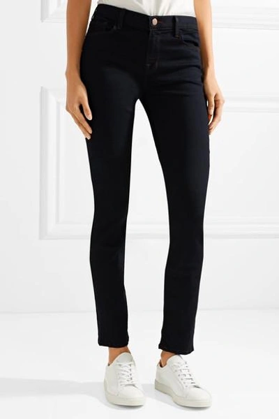 Shop J Brand 811 Mid-rise Skinny Jeans In Dark Denim