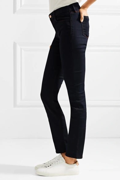Shop J Brand 811 Mid-rise Skinny Jeans In Dark Denim