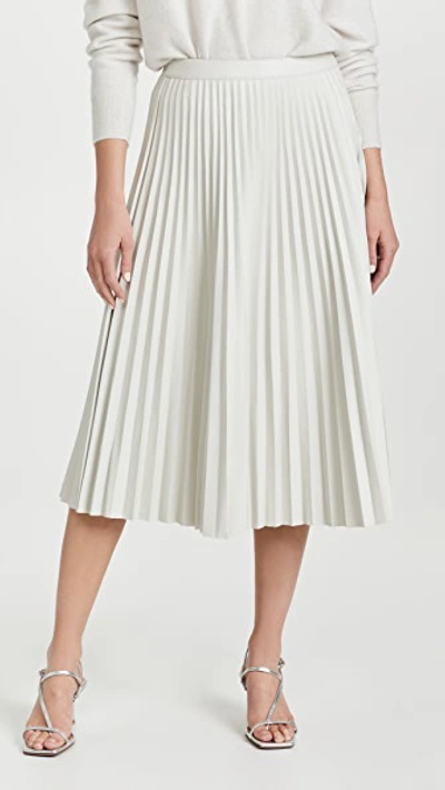 Shop Proenza Schouler White Label Faux Leather Pleated Skirt Off White