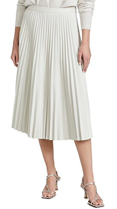 Shop Proenza Schouler White Label Faux Leather Pleated Skirt Off White