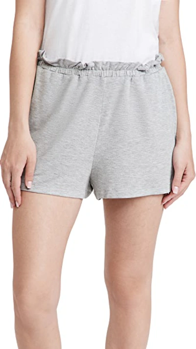 Shop Calvin Klein Underwear Pure Rib Sleep Shorts Snow Heather060