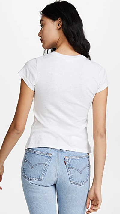 Re/done White Hanes Edition 1950s Boxy T-shirt In Vintage White