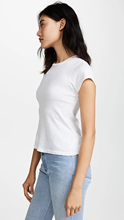 Re/done White Hanes Edition 1950s Boxy T-shirt In Vintage White