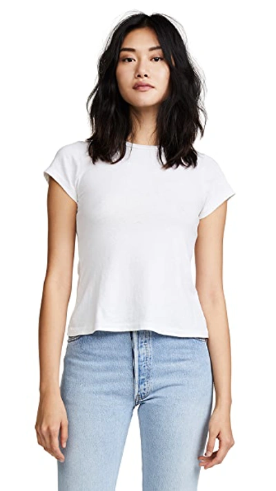 Re/done White Hanes Edition 1950s Boxy T-shirt In Vintage White