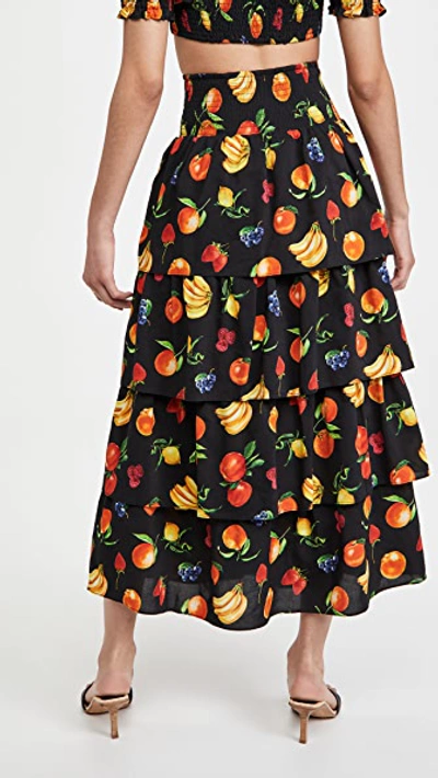Shop Weworewhat Paloma Skirt In Black Multi