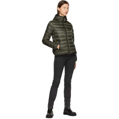 Shop Moncler Khaki Down Bles Jacket In 833 Olive