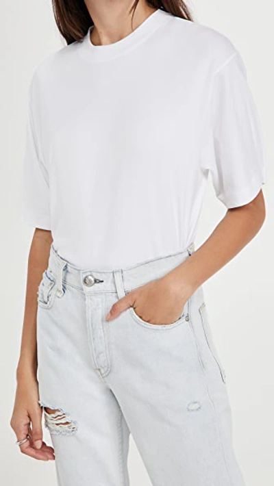 Shop Vince Wide Sleeve Crop Tee Optic White