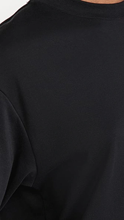 Vince Wide-sleeve Pima Cotton Crop Tee In Black
