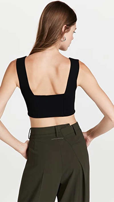 A.l.c Jordana Seamed Cropped Bra Top In Black