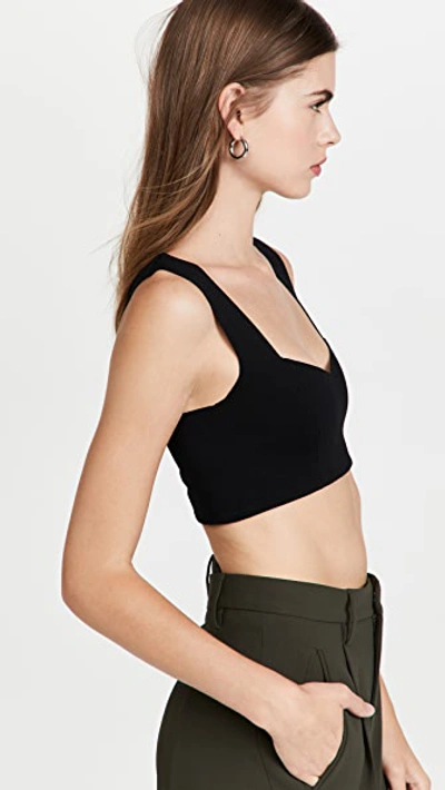 A.l.c Jordana Seamed Cropped Bra Top In Black