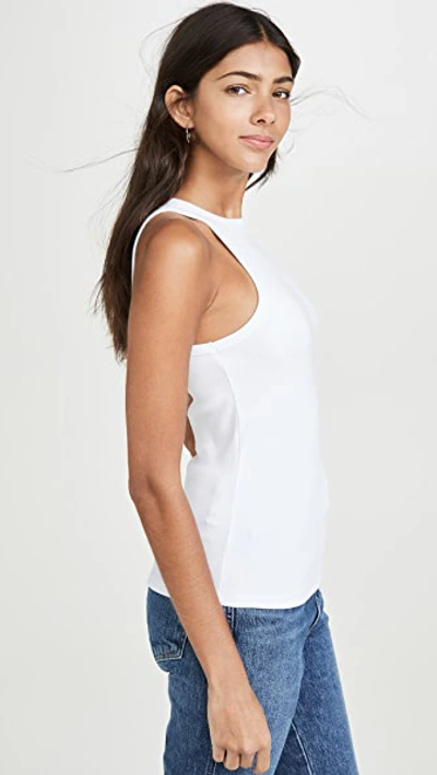 Shop Agolde Rib Tank In White