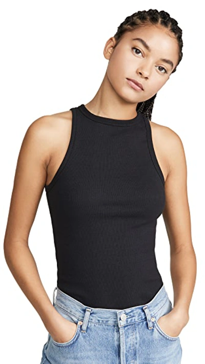 Shop Agolde Rib Tank In Black