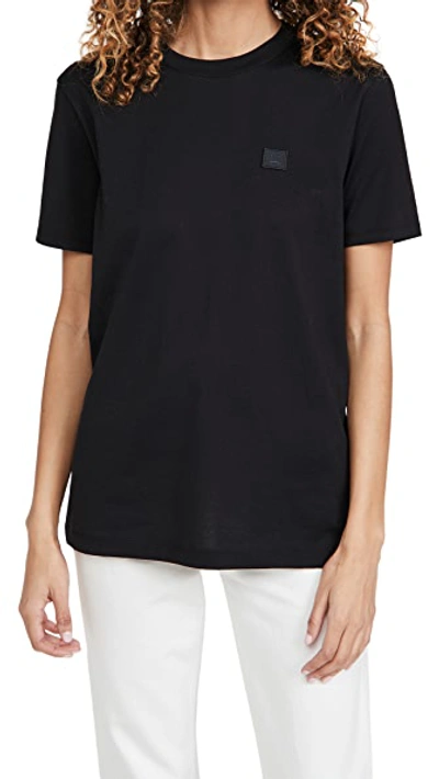 Shop Acne Studios Ellison Face Short Sleeve Shirt In Black