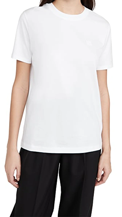 Shop Acne Studios Ellison Face Short Sleeve Shirt In Optic White