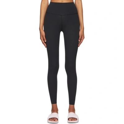 Shop Nike Black Yoga Luxe 7/8 Leggings In 010 Black/dk Smoke
