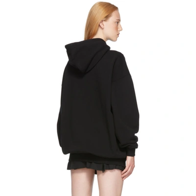 Shop Balenciaga Black Medium Fit Bb Pixel Hoodie In 1070 Black/white