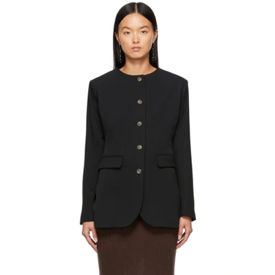 Lattore Wool Blend Blazer In Black