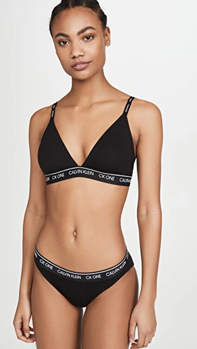 Shop Calvin Klein Underwear One Cotton Bikini Panty In Black