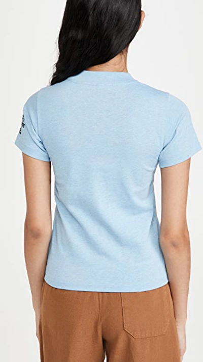 Shop Stella Mccartney Rainbow Dolphin T-shirt In Blue Washed