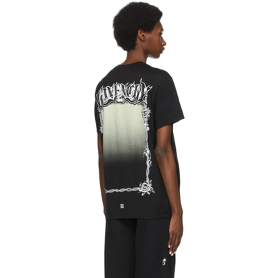 Shop Givenchy Black Frame Print T-shirt In 001 Black