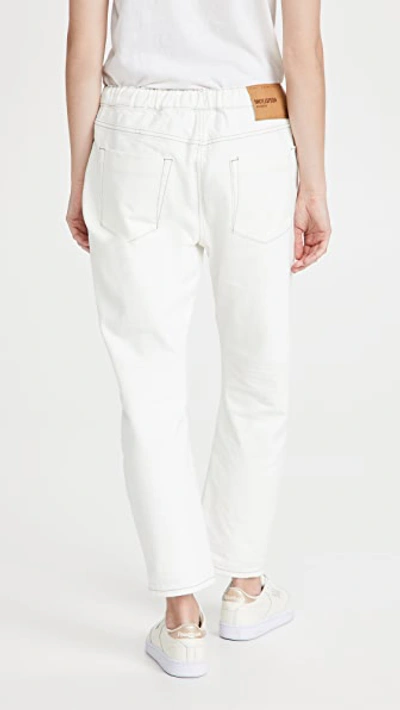 One Teaspoon Shabbies Drawstring Boyfriend Jeans In White Beauty/tan