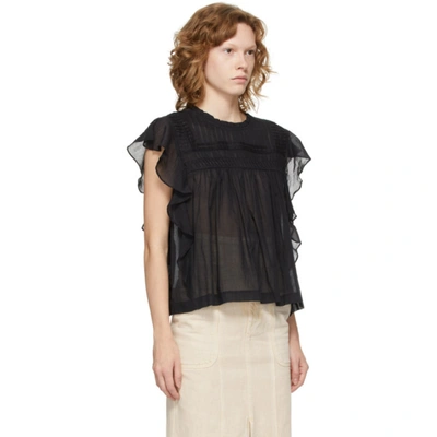 Shop Isabel Marant Étoile Black Layona Blouse In 01bk Black