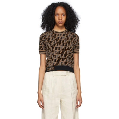 Shop Fendi Brown 'forever ' Sweater In F118w Brown