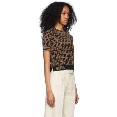 Shop Fendi Brown 'forever ' Sweater In F118w Brown