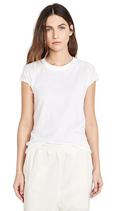 Shop Nili Lotan Short Sleeve Baseball Tee White Xs