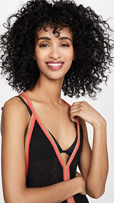 Pitusa Inca Cover-up Maxi Sundress In Black W/fuchsia