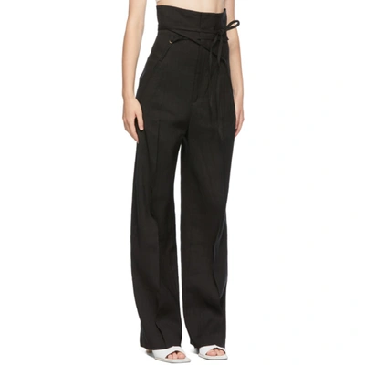 Shop Jacquemus Black La Montagne 'le Pantalon Novio' Trousers