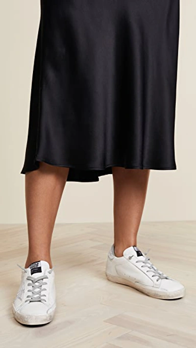 Anine Bing Iron-coloured Silk Skirt Bar In Black