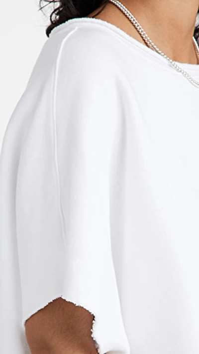 Frank & Eileen Funnel-neck Cotton Capelet Top In White