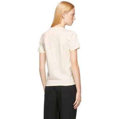 Shop Lanvin Off-white & Gold Mother & Child T-shirt In 021 Cream