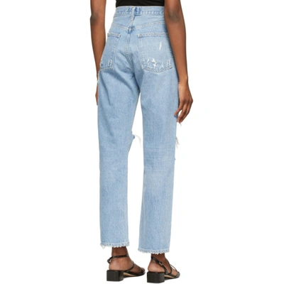 Shop Agolde Blue '90s Mid-rise Loose-fit Jeans In Fall Out