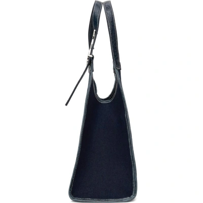 Shop Staud Blue Denim Soft Rey Bag In Denim Blue/ Midnigh