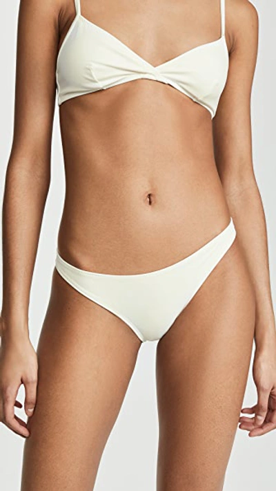 Shop Solid & Striped Eva Bikini Bottoms Cream Xl