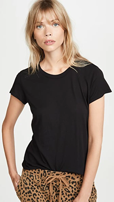 Shop Splendid Abbie Crew Tee In Black