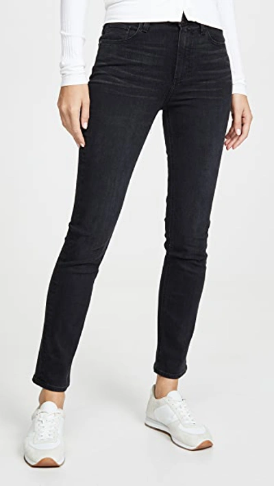 Shop Paige Sarah Slim Jeans In Black Willow