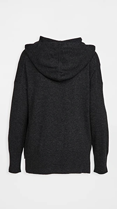 Shop Le Kasha Riga Cashmere Hoodie In Charcoal