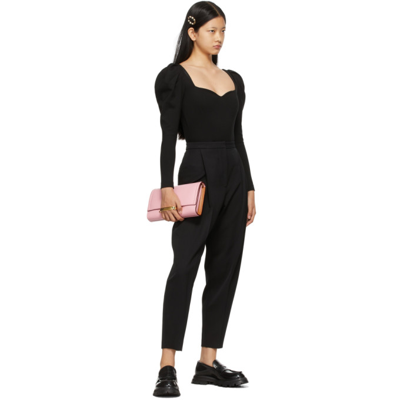 Shop Alexander Mcqueen Black Jersey Sweetheart Bodysuit In 1000 Black