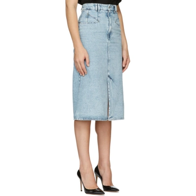 Shop Isabel Marant Blue Denim Dipoma Skirt In 30lu Light Blue